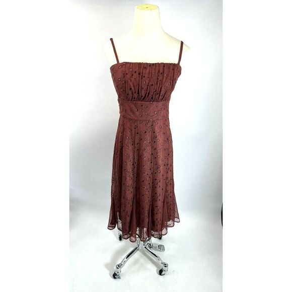 Coast Romantic Eyelet Dress A-Line Size 6 Embroidery Tulle Spaghetti Strap - Picture 12 of 12